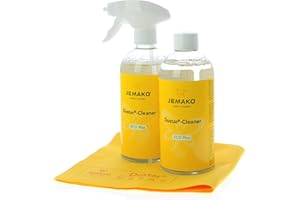 Jemako Staub-Set - Dustar Cleaner 1 Liter (2 Flaschen á 500ml) - inkl. Dustar-Tuch, 35 x 40 cm - Sprühpumpe & Sinland Feinmaschiges-Wäschenetz