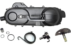 REDCAP Complete 49cc 50cc Long Kick Start Driver Cover Case Crankcase Assembly With Internal Gears and Kick Start Lever for Scooter Mopeds 139QMB GY6