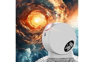 MERTTURM Projektor galaktyki, projektor planetarium lampa nocna gwiazdowa na sufit, meteorami i automatycznym timerem dla sypialni dzieci, prezent na urodziny i Boże Narodzenie (Biały)