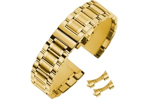 Niziruoup Stainless Steel Watch Strap 14mm 15mm 16mm 17mm 18mm 19mm 21mm 20mm 22mm 23mm 24mm Watch Bracelet Metal Watch Band Universal Smartwatch Replacement Band Strap for Men Women