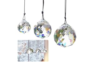 ARONRAVE Kristall Sonnenfänger, Kristalle zum aufhängen Kristalle Als Dekoration Bunte Kristall Regenbogen Kristalle zum Aufhängen Kronleuchter Kristall Prisma Anhänger Kronleuchter Kristalle Deko