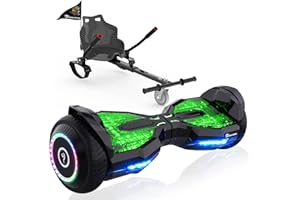 EVERCROSS 6.5 Pulgadas Hoverboards con Silla, Hoverboards con aplicación habilitada, Hoverboards con 3 Luces de Pedal, Self Balance Scooter Cumpleaños Niños Adultos