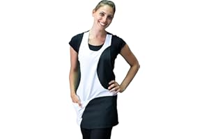 tessile astorino Ricamo Gratuito - Grembiule Donna da Lavoro - Divisa per Parrucchiera ed Estetista, Bar, Imprese di Pulizia, Ristoranti - Vari Colori - Made in Italy