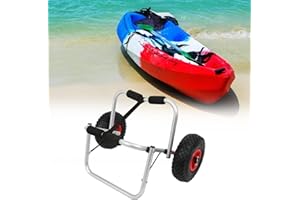 ‎JIUBIAZ Jiubiaz Kajakwagen Aluminiumlegierung Kajak Kanurad Bootsträger Trolley Cart Transport Transportwagen bis 70-80 kg für Boote Kanu oder Kajak