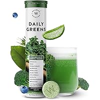 Wellbeing Nutrition Daily Greens, Wholefood Multivitamin with Vitamin C, Zinc, B6, B12, Iron for Immunity and Detox with…