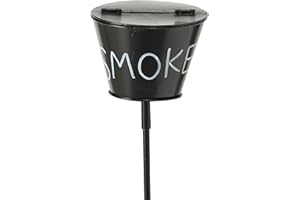 WHOLE HOUSE WORLDS Boltze Sturmaschenbecher (Aschenbecher in Schwarz & Weiß, Eisen, Trichterförmig, 15 x 15 x 110 cm Aschensammler) 2829800