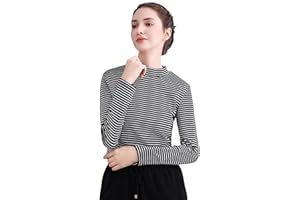 POWER FLOWER Camiseta Térmica de Mujer de Manga Larga – Cuello Redondo, Forro Polar Interior, Ropa Interior Térmica Suave y Cálida