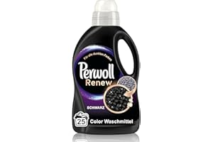‎PERWOLL Perwoll Renew Schwarz (25 Waschladungen), Waschmittel für alle dunklen Farben, Feinwaschmittel stärkt die Fasern und verbessert die Farbintensität
