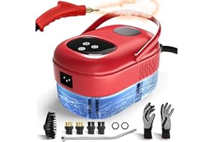 TWOOASES Dampfreiniger Handgerät, 2500W Dampfreiniger, Hochdruck Hand Dampfreiniger, Tragbarer Dampfreiniger für den Heimgebrauch, Hochtemperatur-Dampfreinigungsmaschine für Polster, Fugen, Fliesen (Rot)