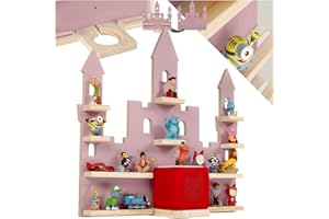 TecTake® Estantería Madera para hasta 50 Tonies, Toniebox, Estantería Madera para Figuras Audio Toni, Organizador de Habitación Infantil, 12 Baldas y Guía de Cables, Diseño Resistente y Seguro