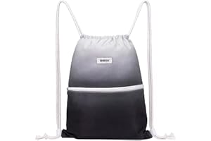 WANDF Sac de Sport Sac de Sport à Dos avec Poche extérieure Cordon réglable pour Femmes Hommes