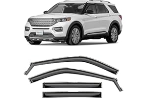 ‎CLIM ART CLIM ART Windabweiser für/kompatible mit Ford Explorer 2019-2024 - Integrierte Regenabweiser - Autofenster Sonnen-&Regenschutz - Windabweiser Autofenster - Einfache Montage - Garantie 4 Set