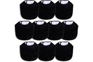 HAKOCHIA Waterproof Baby Bibs for Boys Girls, Super Soft and Absorbent 4-Layers Unisex Cotton Baby Bandana Bibs With Adjustable Snaps for Infants Newborn Feeding, Teething, Drooling,3-36 Months 10-Pack