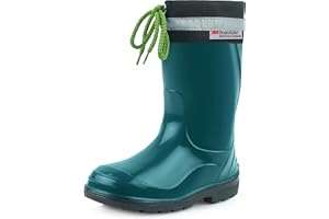 Ladeheid Stivali Bambino e Bambina in Gomma PVC Stivaletti Impermeabili per Ragazzi e Ragazze Calzature Antipioggia per Bimbi Resistenti all'Acqua LA-972