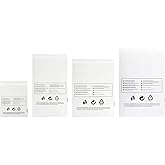250 x Clear Poly Bags with Suffocation Warning (250 Polybags - 7"x8")