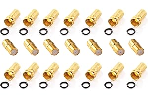 DKBT Łącznik do kabli satelitarnych, 21 szt., kabel koncentryczny, łącznik F wtyk F, adapter do kabla satelitarnego, łącznik koncentryczny, łącznik do kabla antenowego, przedłużacz