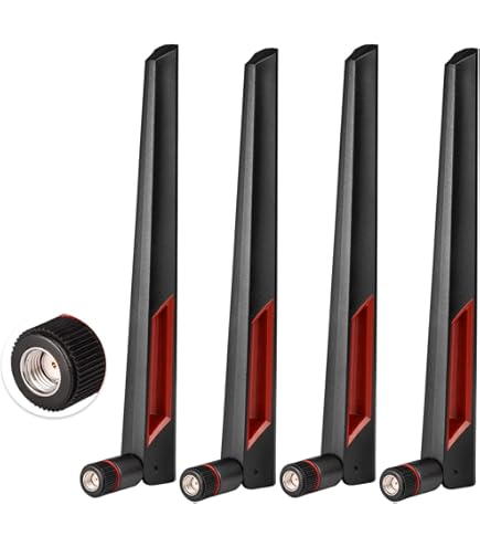 Antenna WiFi Paddle 15dBi Ad Alto Guadagno - Doppia Banda 2.4/5.8 GHz - RP-SMA Maschio - Nero