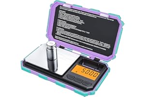 Brifit Feinwaage 0,01 g, Taschenwaage 200g/ 0,01 g, Digitale Taschenwaage, Goldwaage, Münzwaage, mit EIN 50g Edelstahl Kalibriergewicht, Kontrastreiches LCD, Tara Funktion, Auto aus Funtion,Minzgrün