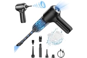 Journeyside Mini Aspirabriciole Senza Fili 120W, 2 In 1Auto Aspirapolvere Potente 9K/12K PA, Portatile Wireless Handheld Vacuum con 2 Filtri HEPA per Auto, Cucina, Peli Di Animali, Ufficio