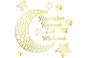 ANOTION Ramadan Decorations for Home 2024 - Elegant Islamic Wall Art & Stickers Set, Ramadan Kareem Eid Mubarak Decorations, Ramadan Moon Islamic Decor Ramadan Gift Decor