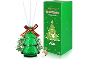 Scent-Hi Profumatore per Ambienti Bastoncini 120ml Diffusore di Oli Essenziali Legno di Cedro, Senza Alcool, Diffusore Profumato Fragranza a Lunga Durata Giorno di Natale