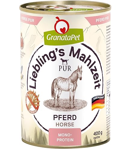 WOLFSBLUT  Wide Plain Adult | Nassfutter mit natrlichen Zutaten und  wertvollen Superfoods fr ausgewachsene Hunde. Getreidefreies Alleinfutter  ohne Zusatzstoffe in der Dose | 6x395g Pferd : Amazon.de: Haustier