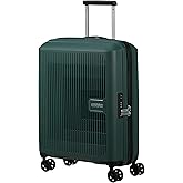 American Tourister Aerostep Cabin Trolley Case, 55 cm | Dark Forest Green, Hard Case ampl., 55H x 40W x 20D cm, 36/40 L, 2.3