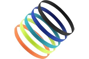Jinlaili Fascia Sportiva Capelli Bambino, 5 Pz Cerchietto Sportivo Sottile, Sportive Fascette Antiscivolo, Sport Fasce Elastiche per Donna Jogging Running Calcio Allenarsi Yoga