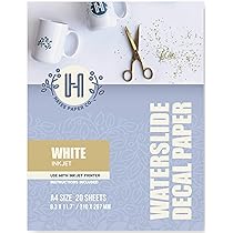 Hayes papier, waterglijbaan sticker papier inkjet wit 20 vellen premium