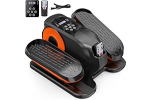 Fostoy Under Desk Elliptical Machine, Elliptical Pedal Exerciser for Home Workout, 12-Speed Adjustable Elliptical Bike for for Seniors Leg Exercise, Quiet & Portable for Home or Office Use