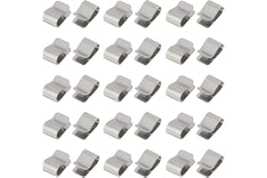 KWINFEI 30 Stück Edelstahl Feder U Clip, 21,4 x 12 mm U-Klammern aus Edelstahl, Rostfreie Metallklammern, Federklammern für 3–7,5 mm Paneelstärke, Befestigungsklammern für Auto und Haushalt