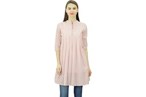 Phagun Flare Kurti Ethnische Baumwolle Tunika Sommer-Damen Kurta Designer-Bluse