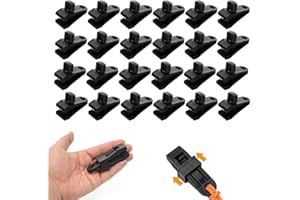 ZEYOU 24 pinzas para lona, clips de tienda ajustables, clips de lona resistentes versátiles, cortavientos para tienda, toldo, lona, camping al aire libre, caravana, negro