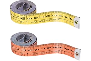 Kzouenzu 2 In 1 Metro Sarta [2 Pezzi], Metro Per Misurazioni Del Corpo, Per Tutte Le Misurazioni, Metro Avvolgibile Doppia Graduazione, 150 Cm/60 Pollici