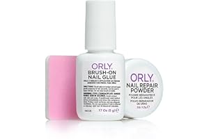 ORLY Nail Rescue Kit for Split & Cracked Nails | Includes Brush-On Nail Glue, Repair Powder & Mini Buffer | 3 Easy Steps for At-Home Nail Repair | Strengthens & Restores Damaged Nails | Easy to Apply