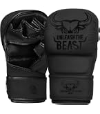 Gants MMA EVO Fitness Cuir - Sparring Muay Thai Boxe Arts Martiaux Hommes Femmes - Gants Combat UFC