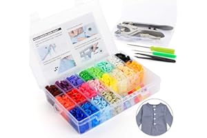 Botones de Presion, ilauke 400 Botones Snaps Plastico Resin Botones T5 en 20 Colores y Alicates de Presión, Botones Presión Sin Costuras, Accesorios en Organizador para Manualidades Costura Bricolaje