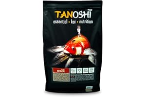 Tanoshi Koifutter - Color Plus 5 kg 3mm | Schwimmendes Allein-Koifutter für Intensive Farbentwicklung mit Spirulina…