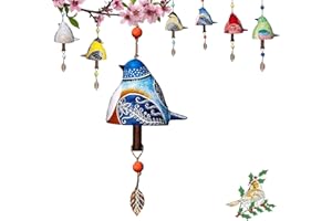 SOCLING Bird Song Bell,Vogelgesang Glocke,Vogelgesang HäNgende Glocke,Rustikales Tier Windspiel,Vogelgesang,Bird Song Bell Courtyard Decoration, Hanging Wind Chime Garden Courtyard Decoratio-D