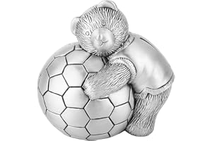 Doppresent Till Pojke Box Liten Björn med Fotboll Pengalåda Myntsparande Pott Spargris Heminredning Present Till Barn