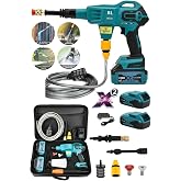 moonshop Şarjlı Oto Yıkama Makinesi, 100 Bar, 20 Ah &Ccedil;ift Ak&uuml;l&uuml;, 250 Watt, Fır&ccedil;asız Motor, Bah&ccedil;e Yıkama Makinası