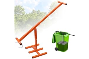 Viugreum Manual Bin Compactor, Orange Hand Press Rubbish Press, Waste Compactor Waste Compressor, Adjusted for Different Heights, Increases Garbage Capacity, Outdoor Trash Compactors for Wheelie Bin