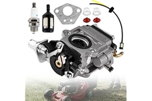Carburateur Debroussailleuse: Carburateur pour Débroussailleuse 52cc 49cc 43cc Carbu Kit avec Joint, Démarrer la Pompe, Tuyau, Soupape, Bougie d'allumage et Filtre à essence, Carburateur de Tondeuse