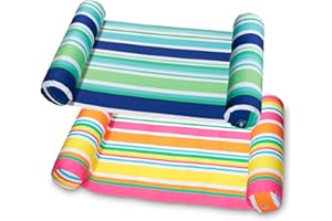 JOYIN Sloosh nadmuchiwany hamak do basenu, 2 sztuki, wielofunkcyjny hamak do pływania, akcesoria do basenu, na plażę, do basenu, materaca dmuchanego