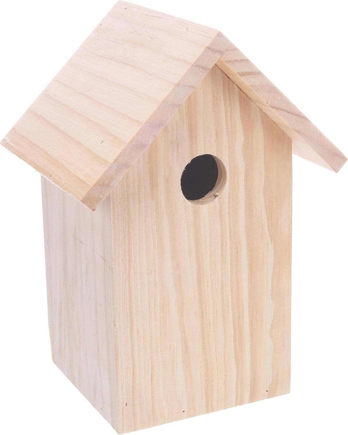 Flamingo Caja Nido para Pájaros - Bozo de Madera Natural - Refugio Seguro y Duradero para Tu Jardín