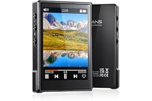 Surfans Odtwarzacz MP3 HiFi z Bluetooth: F22 Full Touch Lossless odtwarzacz muzyczny – przenośny cyfrowy odtwarzacz audio o wysokiej rozdzielczości DSD o pojemności 32 GB – możliwość rozszerzenia do 1