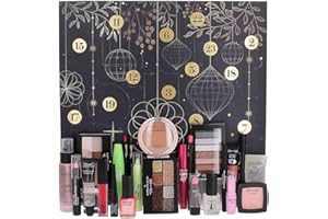 BYS Maquillage - Calendrier de l’Avent Maquillage 2025 - Coffret Cadeau Beauté 24 Surprises taille réelle - Idée Cadeau Femme Noël - Valeur Réelle 100€ (Bleu)