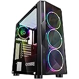 EMPIRE GAMING – Caja PC Gamer Diamond ARGB Torre Mediana ATX – Frontal Diamante Plexiglás y Pared Lateral de Vidrio Templado 