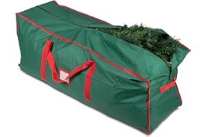 Hardys 7ft Christmas Tree Storage Bags - Xmas Tree Storage - Zip-Fastener, Handles, Waterproof Fabric - Christmas Decorations, Lights, Wrapping Paper - Stores 120cm Sections (Green)