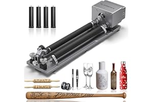 LEUKOLES ATOMSTACK R6 - Rullo rotante per macchina per incisione laser P1, con 4 piedini a leva, per incisione su cilindri, tazze, penne, aste per pasta e lattine (R6)